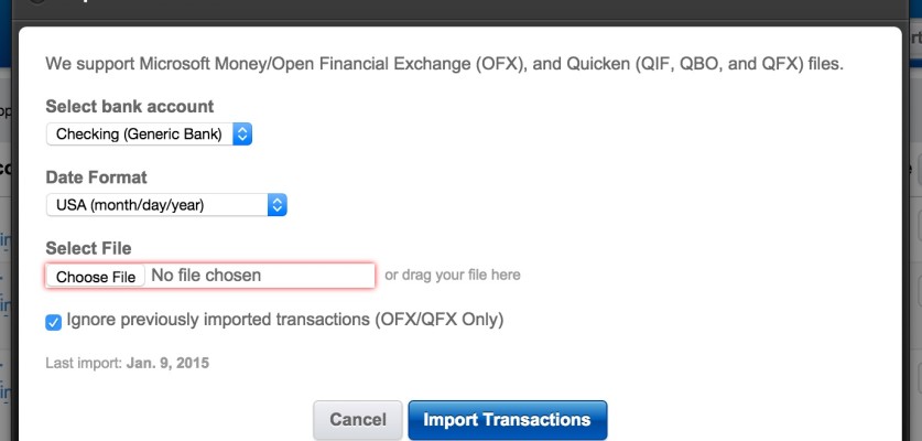 Import Transactions
